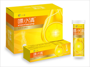 六然醫(yī)療嘌小清泡騰片保健品包裝設計