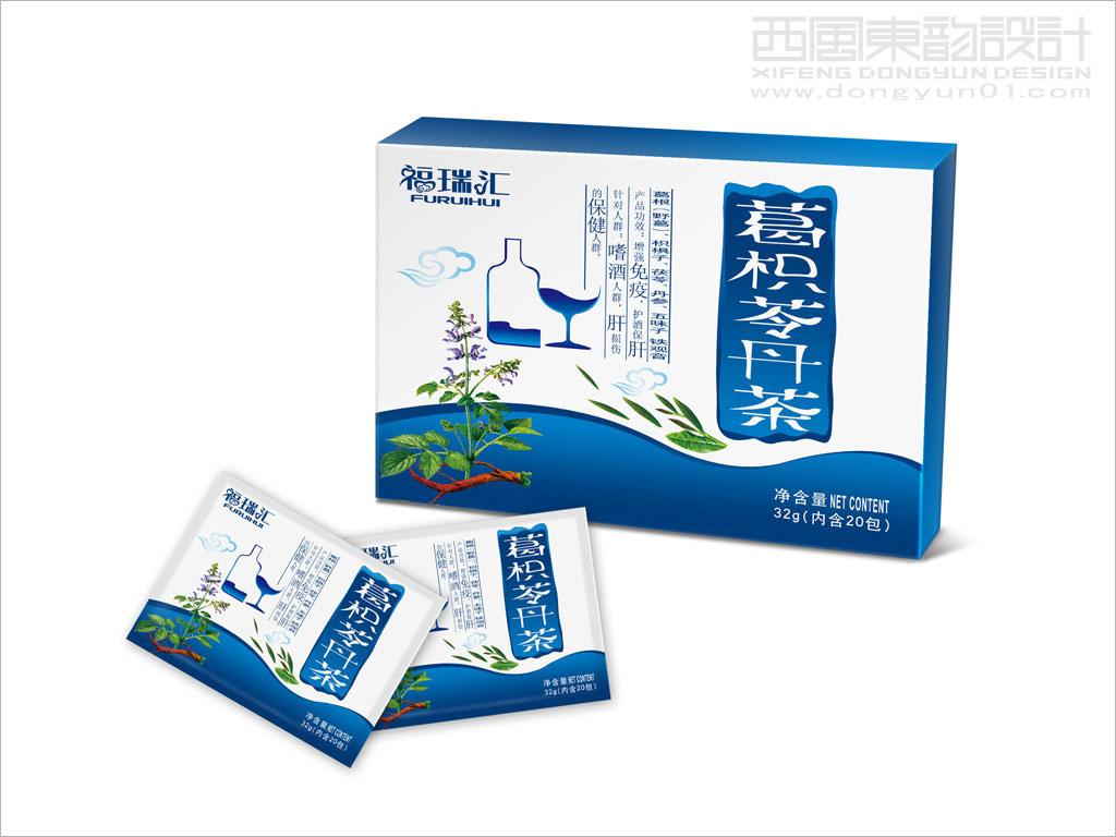 內(nèi)蒙古福瑞藥業(yè)系列保健茶包裝設計之葛枳靈丹茶包裝設計