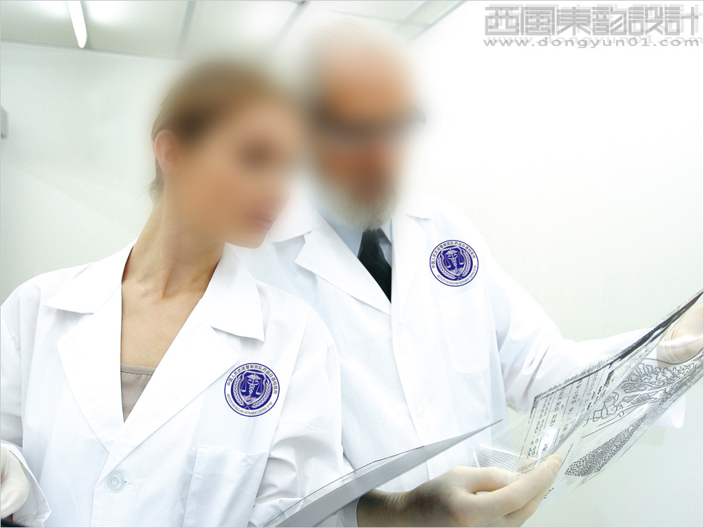 中國人民武裝警察部隊藥品儀器檢驗所logo設(shè)計應用效果圖