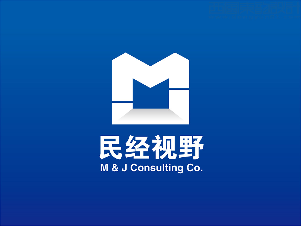 民經(jīng)視野管理咨詢(xún)（北京）股份有限公司logo設(shè)計(jì)反白效果