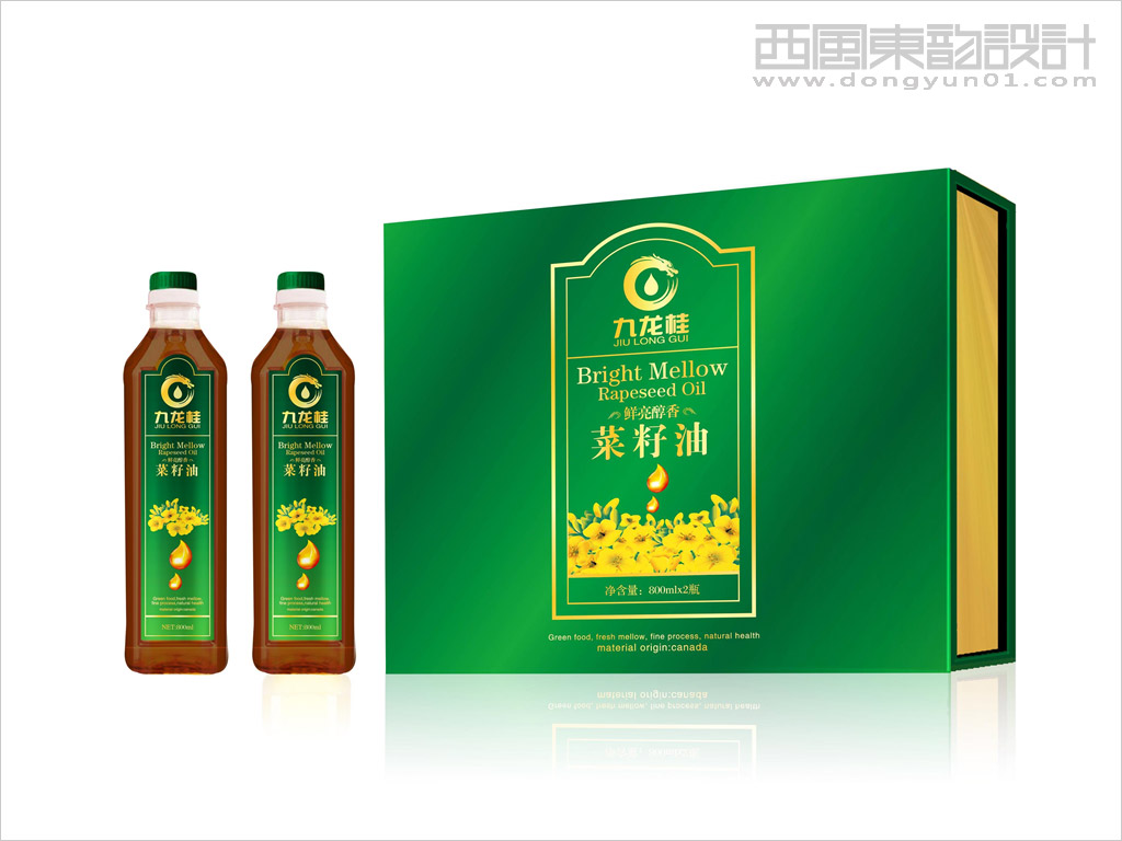 澳加糧油工業(yè)有限公司菜籽油禮盒設計、菜籽油瓶簽設計