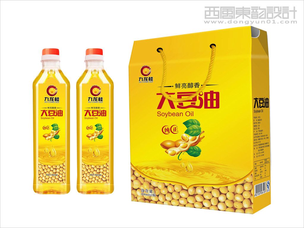 澳加糧油工業(yè)有限公司大豆油禮盒包裝設計、大豆油瓶簽設計