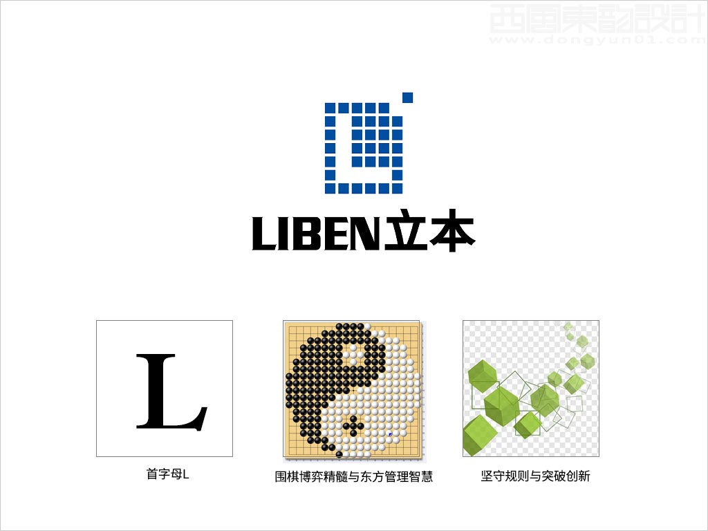北京立本企業(yè)管理公司標(biāo)志設(shè)計(jì)創(chuàng)意理念說(shuō)明釋義圖