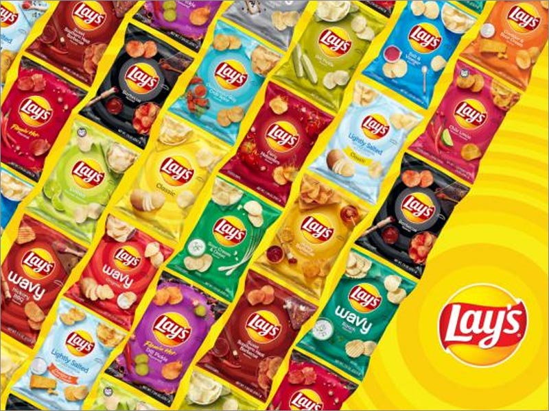 Lay's樂事薯片休閑食品包裝重新設計涵蓋了所有口味，包括115種不同的包裝設計