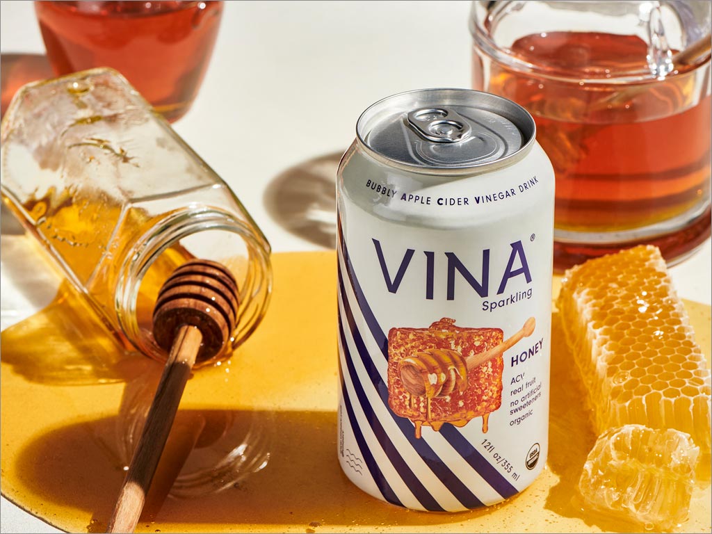 VINA蜂蜜醋飲料包裝設(shè)計實(shí)物照片