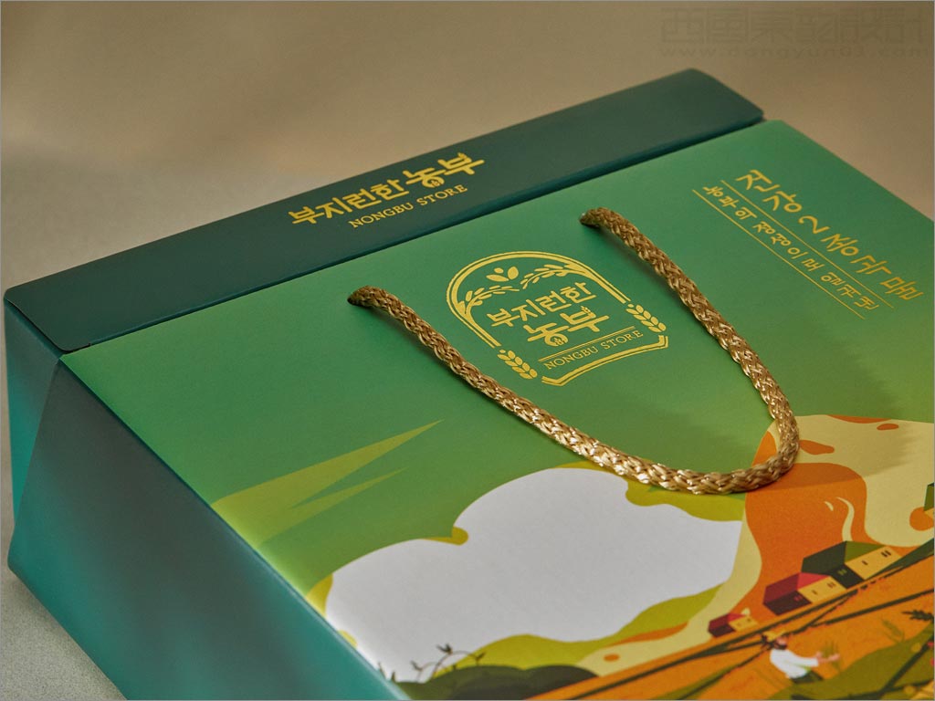 韓國大米雜糧農(nóng)產(chǎn)品包裝設計之局部特寫