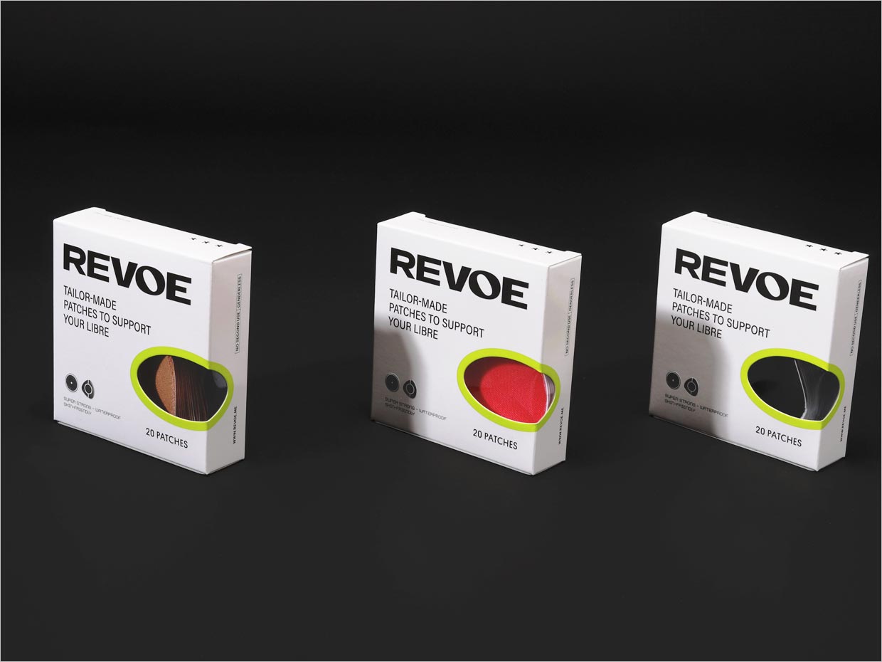 Revoe糖尿病貼片醫(yī)療器械包裝盒設計