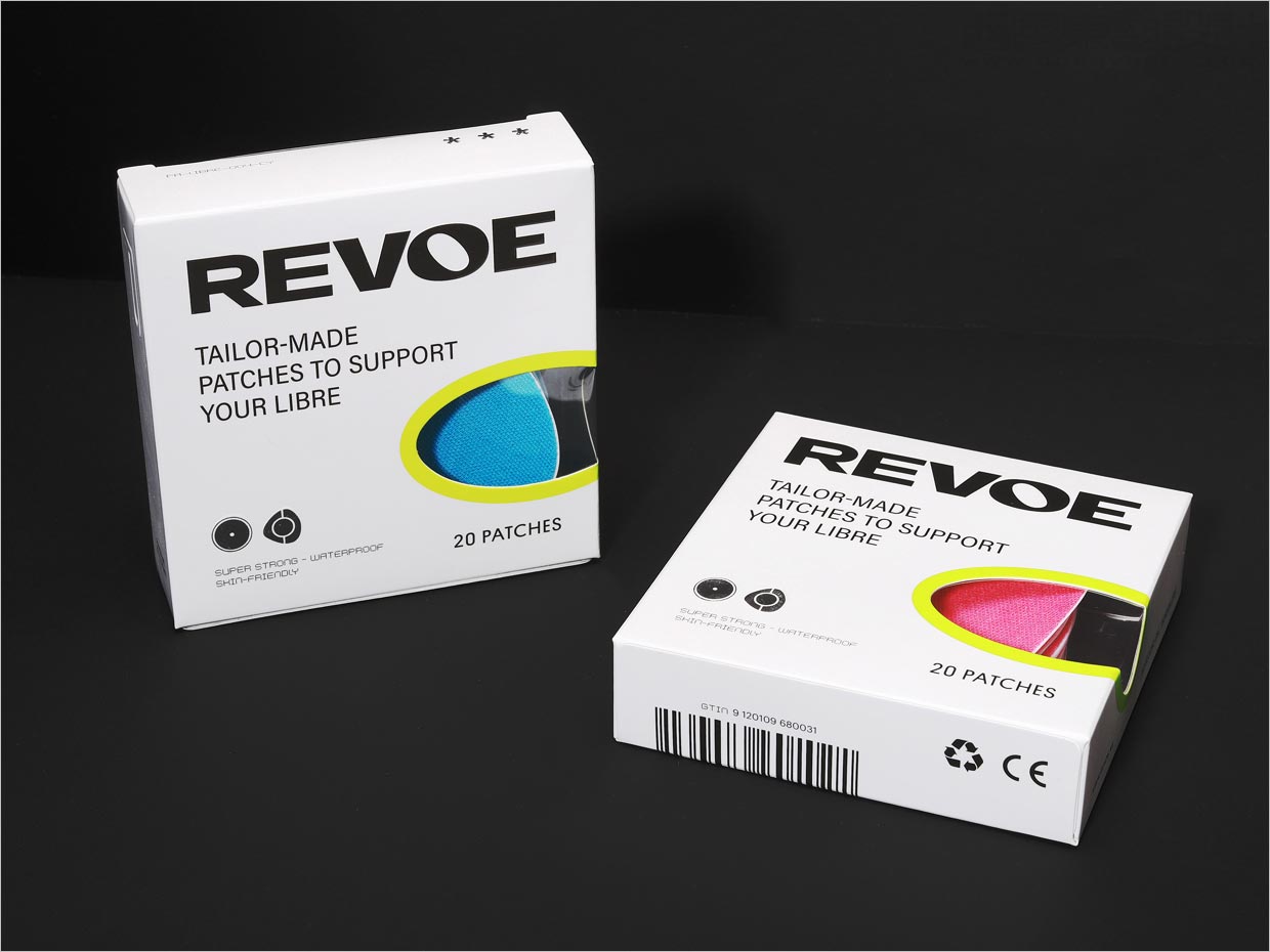 Revoe糖尿病貼片醫(yī)療器械包裝盒設計