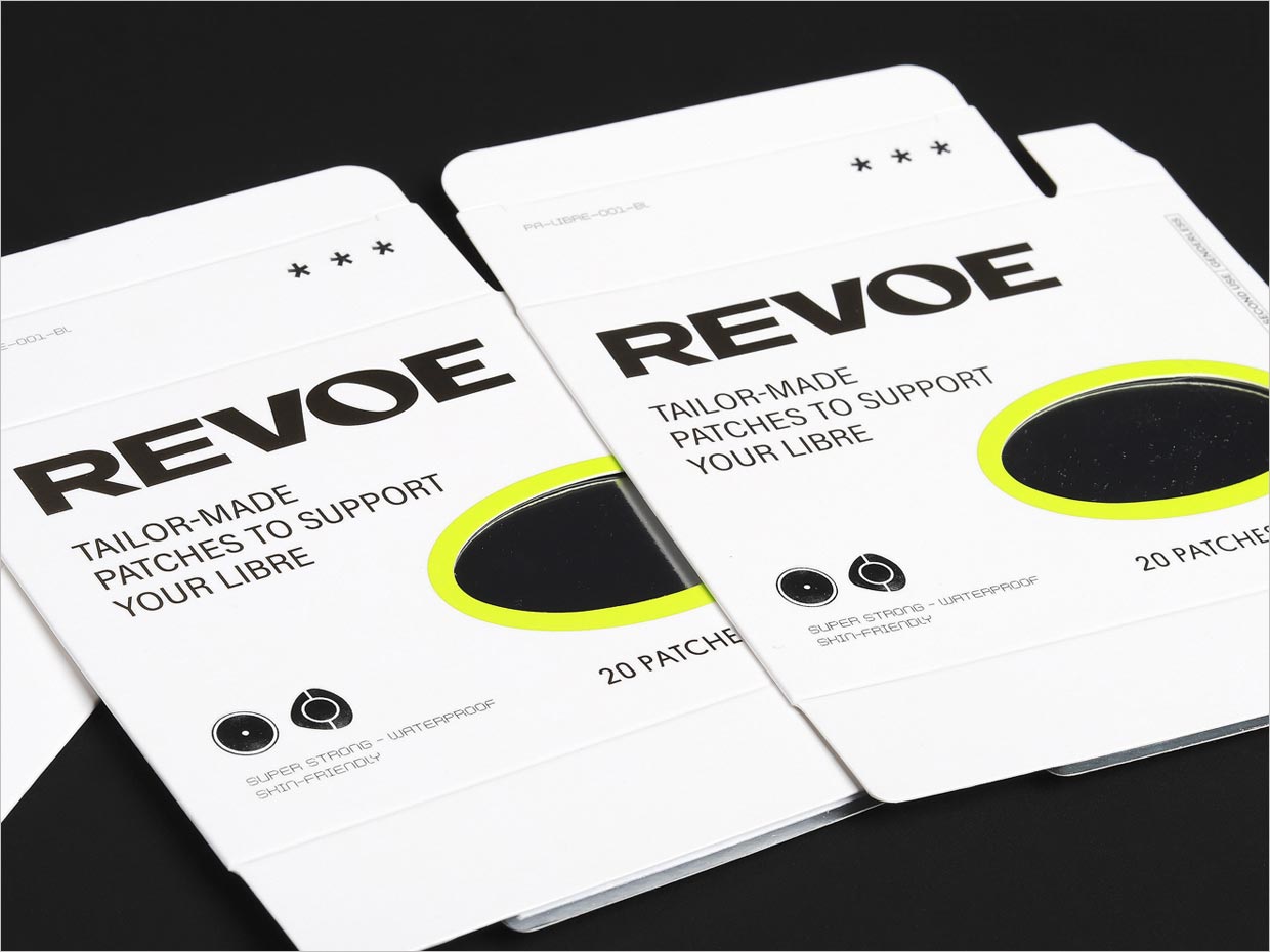 Revoe糖尿病貼片醫(yī)療器械包裝盒設計