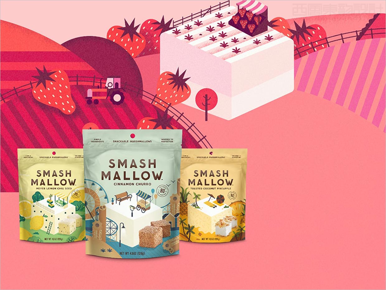 英國Smashmallow棉花糖休閑食品包裝設(shè)計