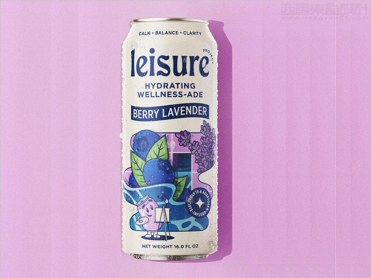 專為流媒體創(chuàng)意人士的Leisure功能飲料包裝設計