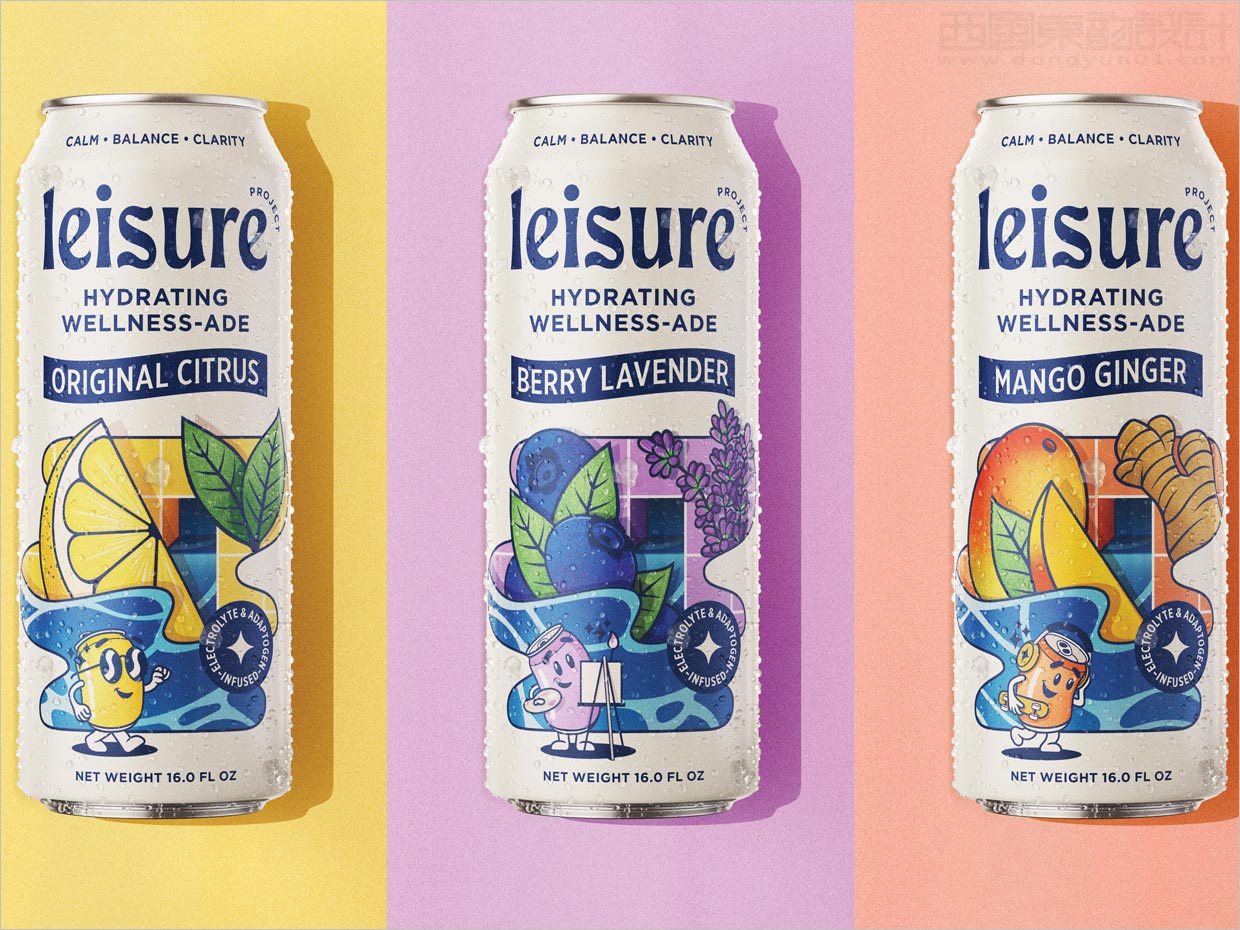 專為流媒體創(chuàng)意人士的Leisure功能飲料包裝設計