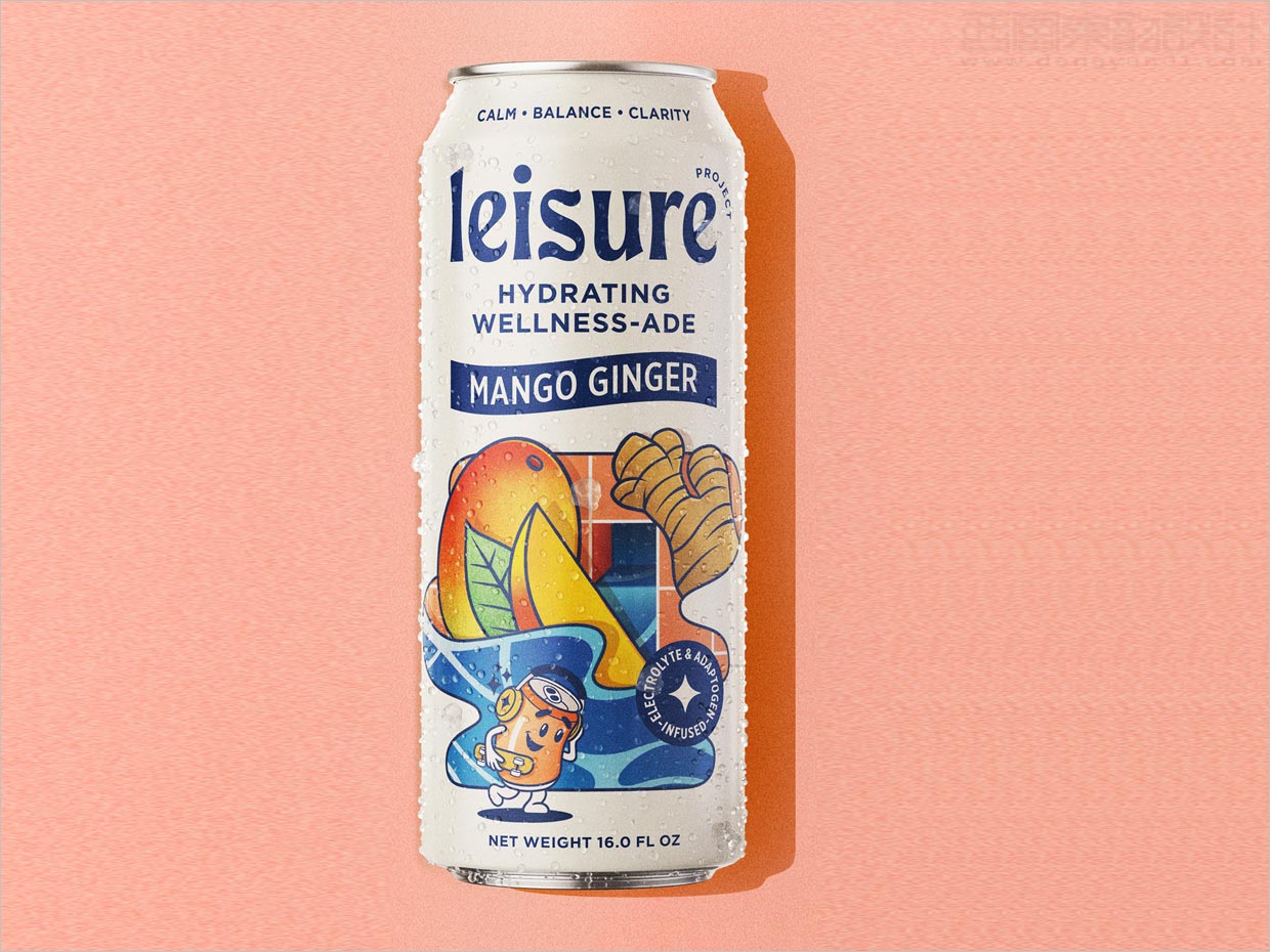 專為流媒體創(chuàng)意人士的Leisure功能飲料包裝設計