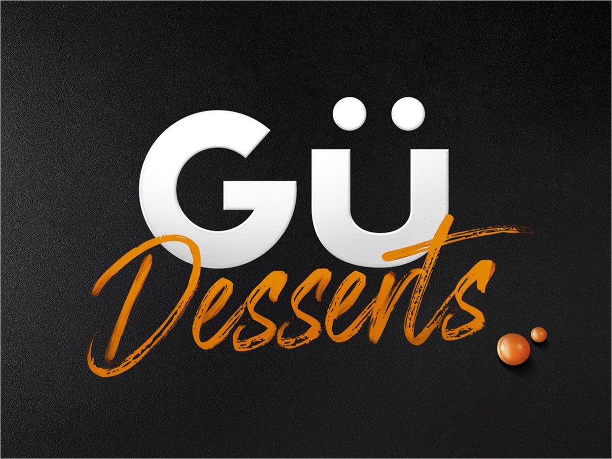 英國Gü甜品烘焙食品logo設(shè)計(jì)
