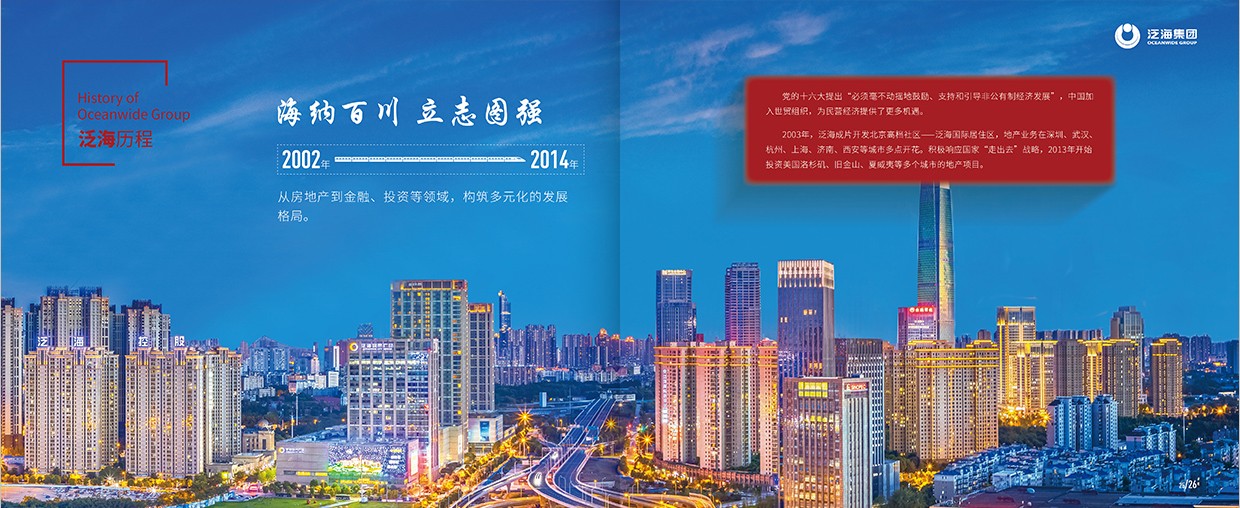 中國泛?？毓杉瘓F(tuán)35周年畫冊設(shè)計(jì)之泛海歷程頁面設(shè)計(jì)