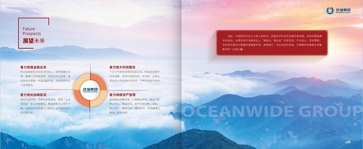 中國泛?？毓杉瘓F(tuán)35周年畫冊設(shè)計(jì)之展望未來內(nèi)頁設(shè)計(jì)