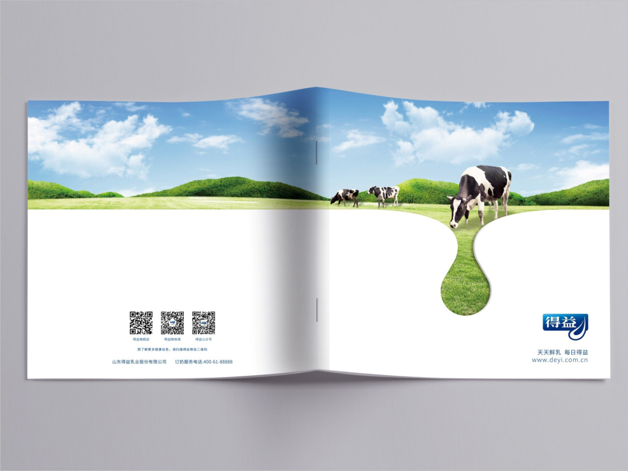 山東得益乳業(yè)股份有限公司畫冊設(shè)計(jì)之封面設(shè)計(jì)