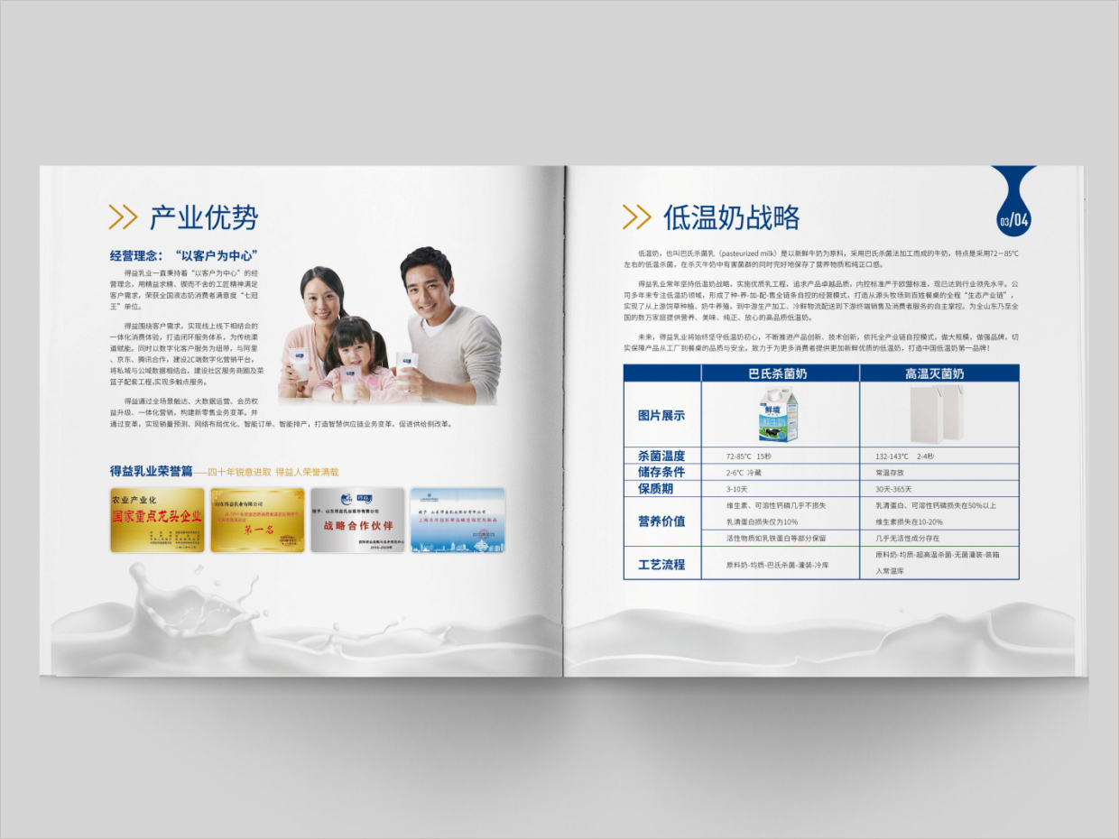 山東得益乳業(yè)股份有限公司畫冊設(shè)計(jì)之內(nèi)頁設(shè)計(jì)
